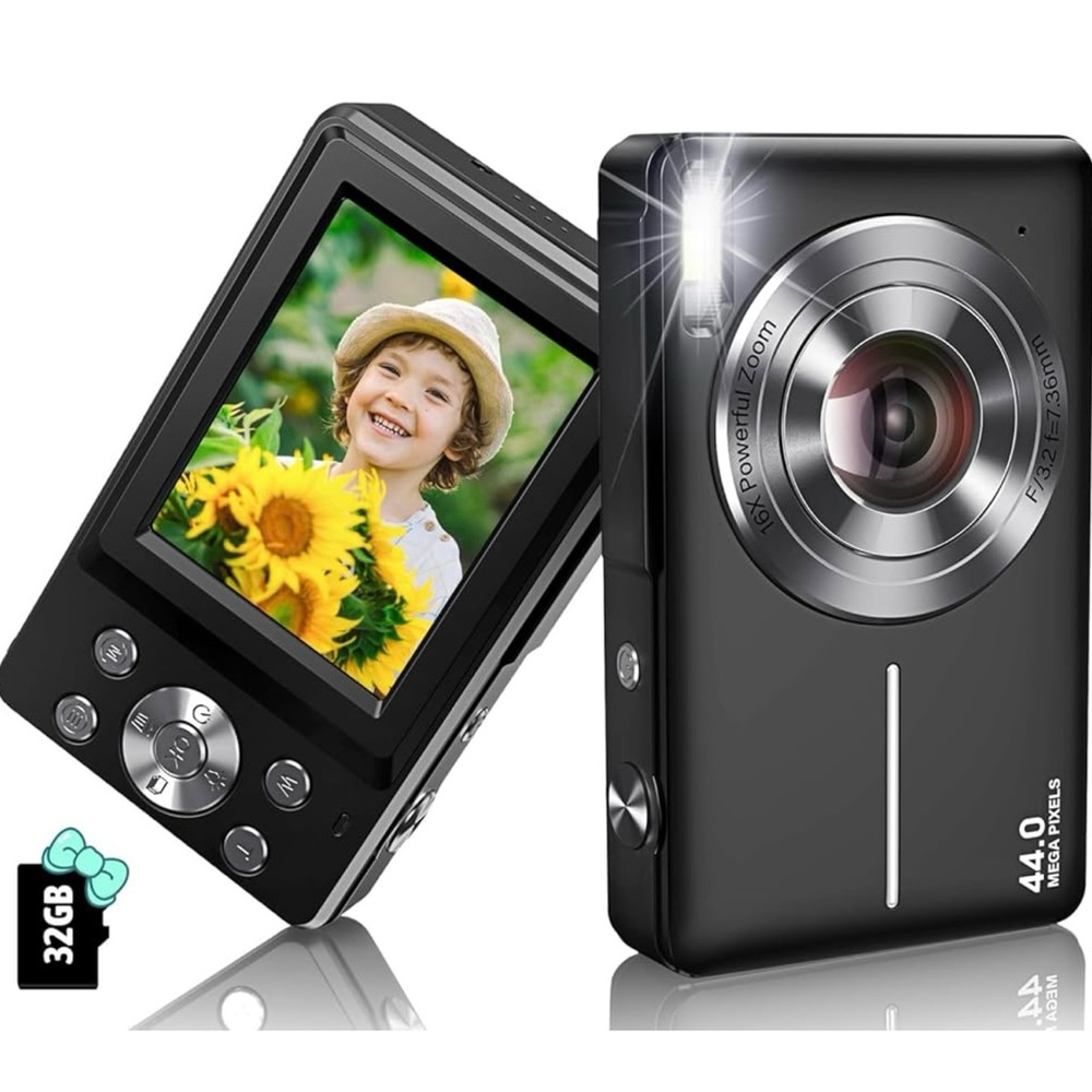 Digital Camera with 44.0 MP and 32GB Storage - Black